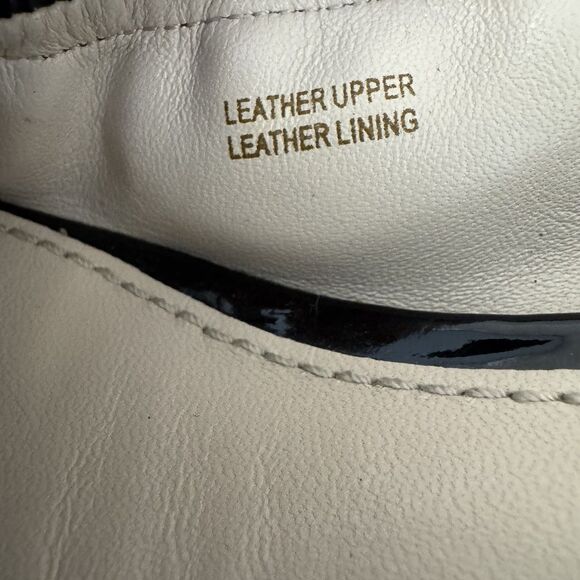 Vera Wang Lavender Black Patent Leather Ballet Flat Shoes‎ Women 6.5 M Classic - Picture 9 of 12